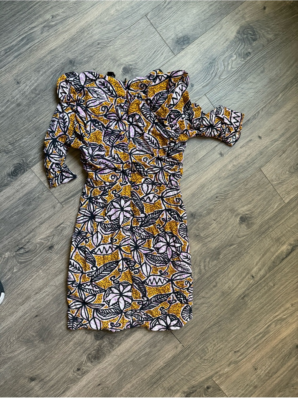 Zara TRF Abstract Floral Leaf Mini Dress - Size S (Small)